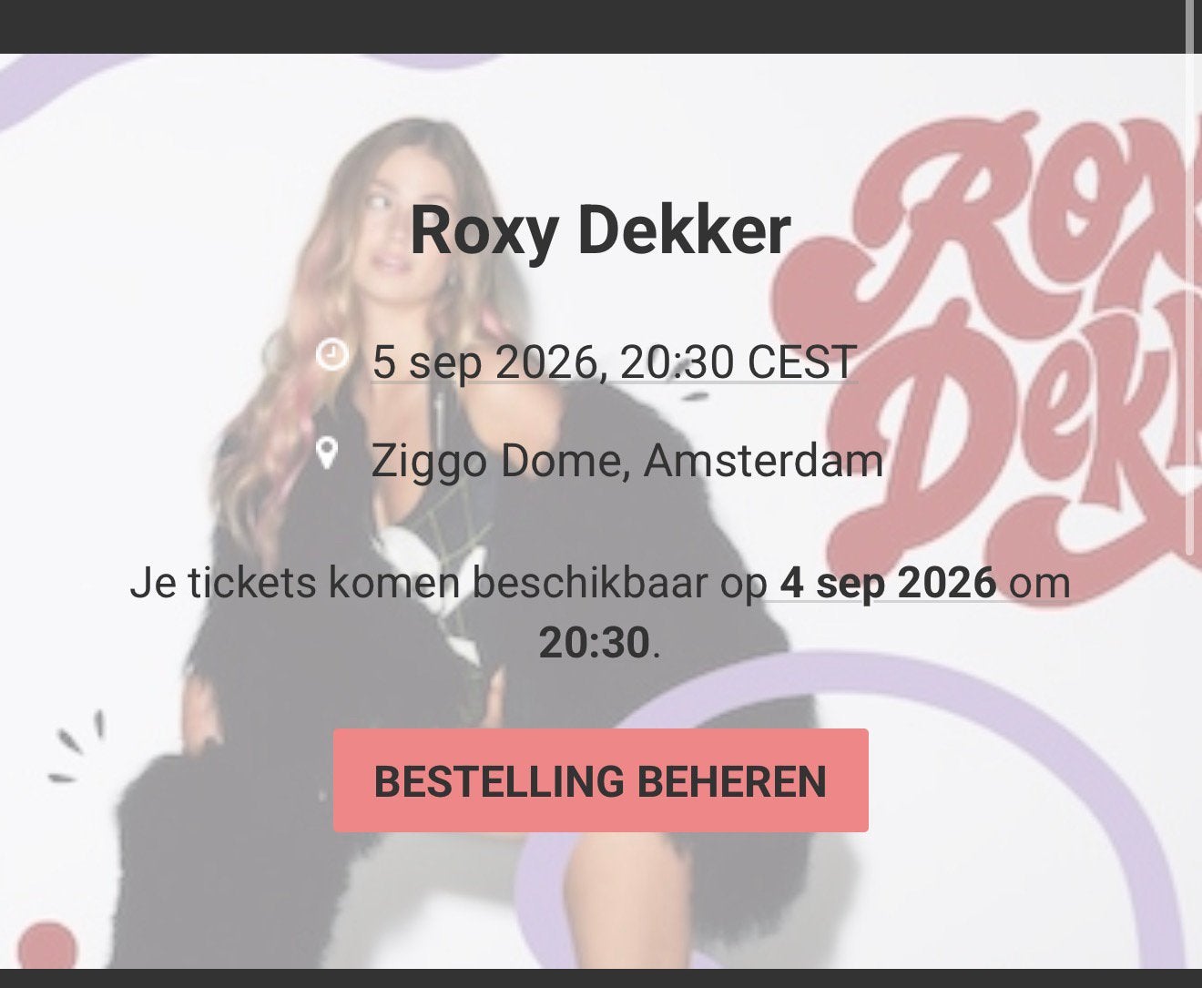 Roxy dekker ziggo dome zitplaatsen, Tickets en Kaartjes, Drie personen of meer