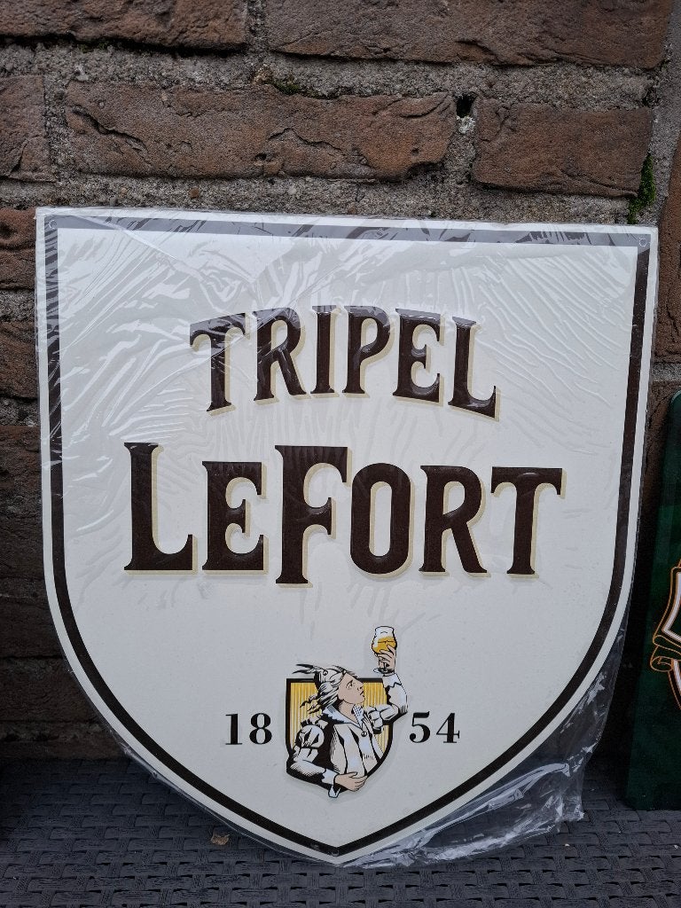 Reclamebord Tripel LeFort schild, Ophalen of Verzenden, Nieuw, Reclamebord, Plaat of Schild, Overige merken