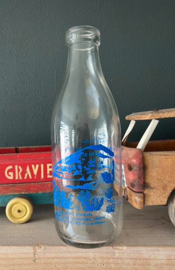 Franse melkfles blauw, Ophalen of Verzenden