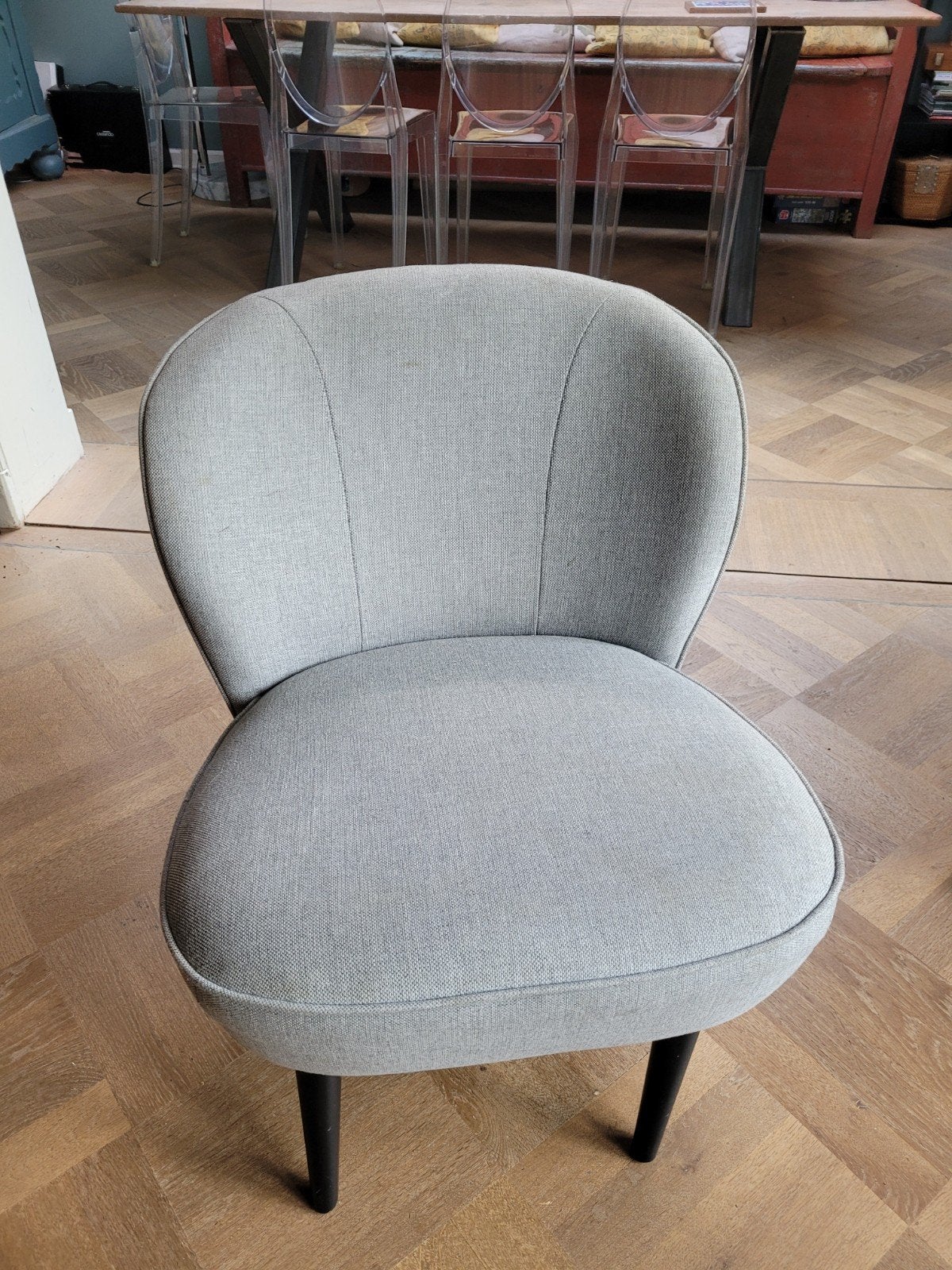 Stijlvolle grijze fauteuil (met paat hele kleine vlekjes), Ophalen, Gebruikt, Eén, Modern