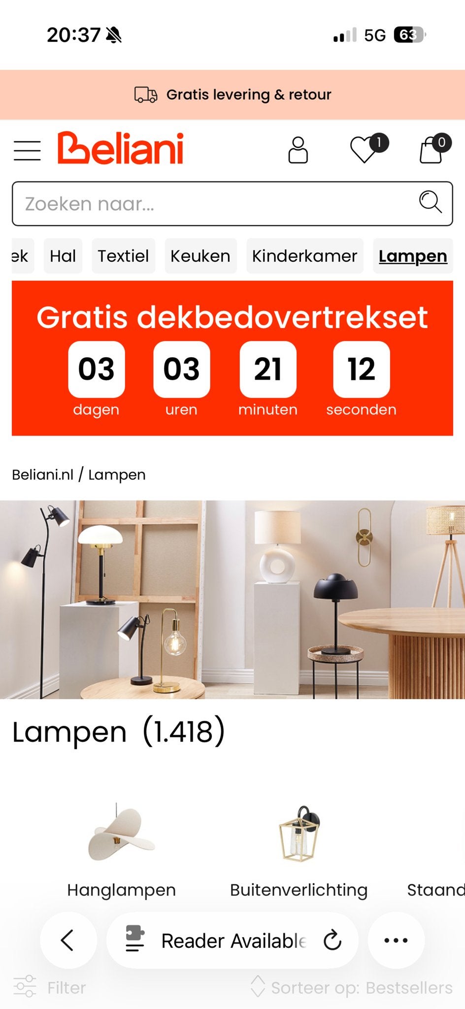 Beliani 100 Euro Waardebon, Ophalen, Nieuw