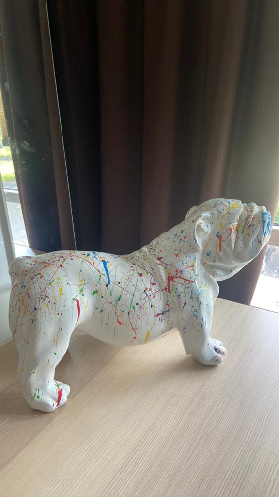 Kunst werk design object beeld van hond, Ophalen, Overige onderwerpen, Handgemaakt, Overige materialen