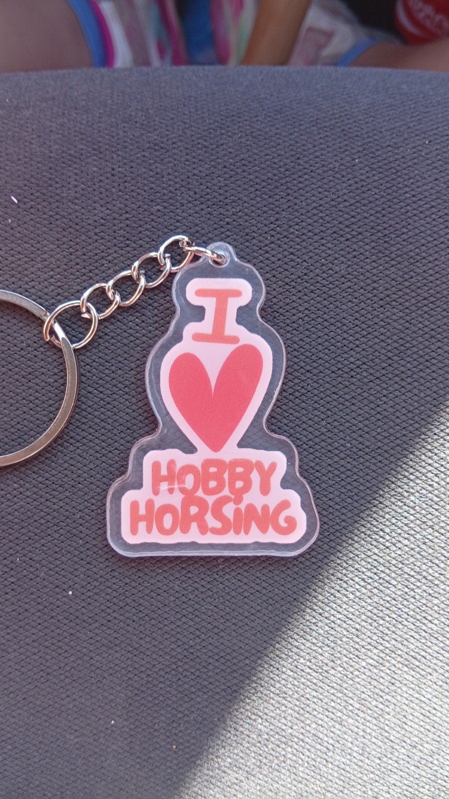 Sleutelhanger "I Love Hobby Horsing", Ophalen of Verzenden, Zo goed als nieuw