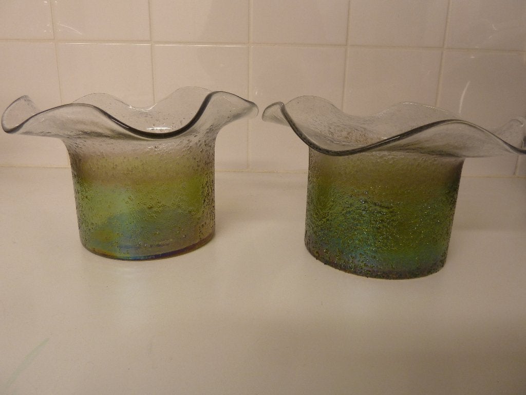 DRIE VAZEN NIEUW INTRATUIN PRODUCT, Nieuw, Glas, Groen, 15 cm