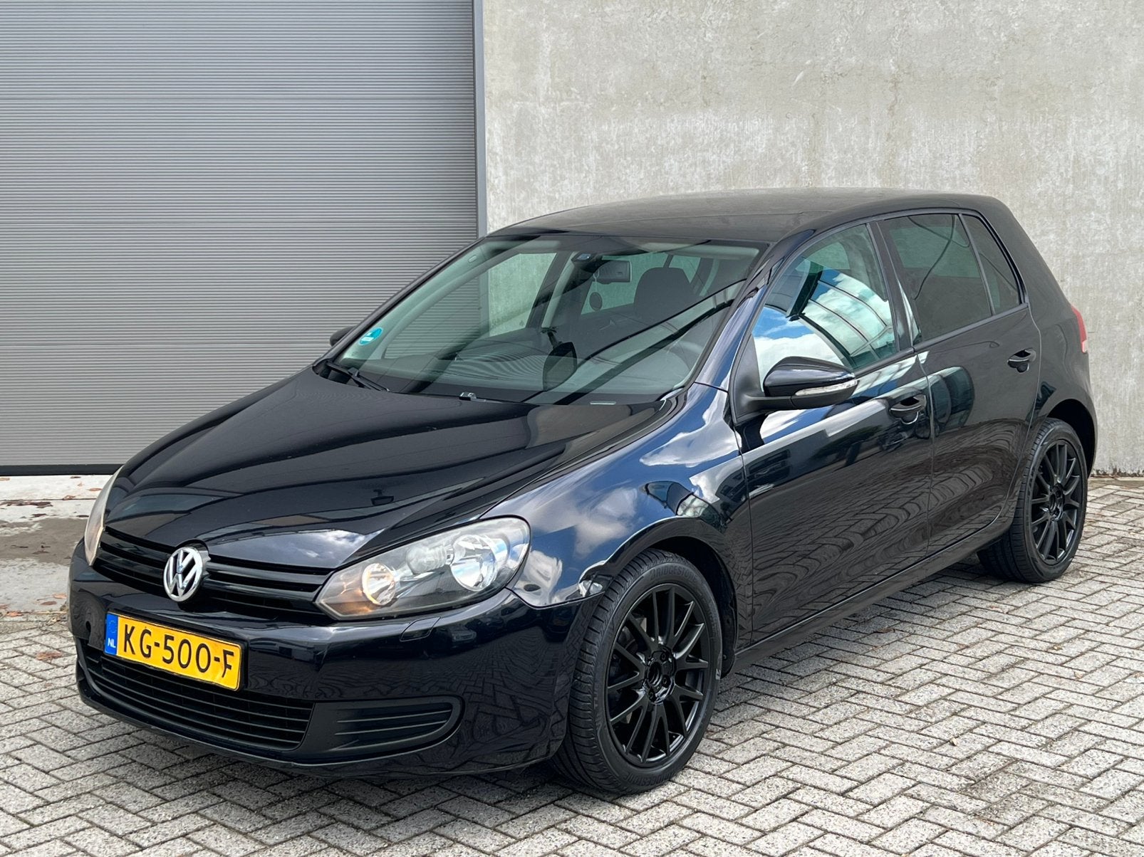 Zwarte Volkswagen Golf 6 1.6 5-Deurs Benzine/NieuweAPK/Airco, Voorwielaandrijving, Stof, 4 cilinders, 610 kg