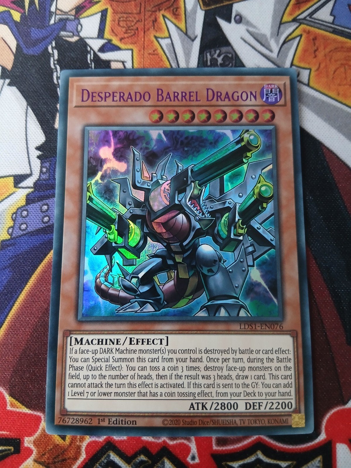 Desperado Barrel Dragon - Purple Ultra Rare LDS1 - Yu-Gi-Oh, Ophalen, Zo goed als nieuw, Foil
