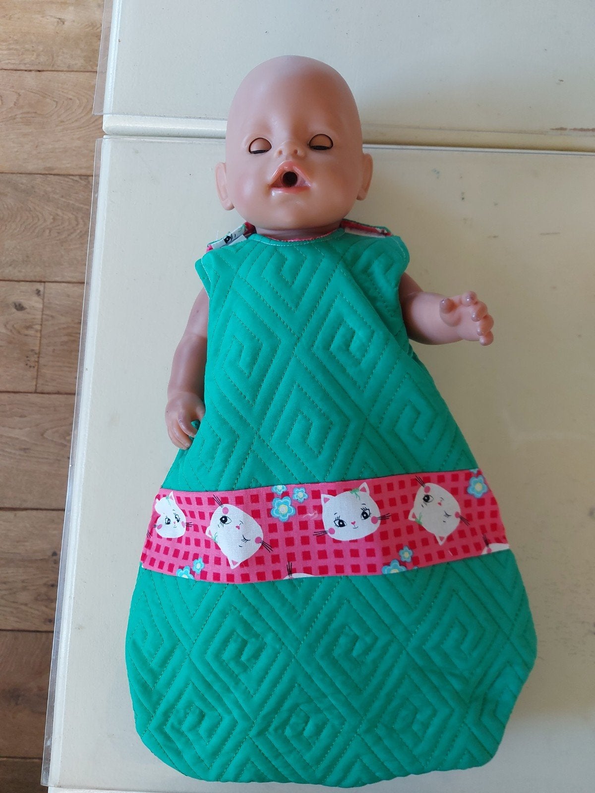 gewarteerde slaapzak poes baby born pop 43cm, Ophalen of Verzenden, Nieuw, Babypop