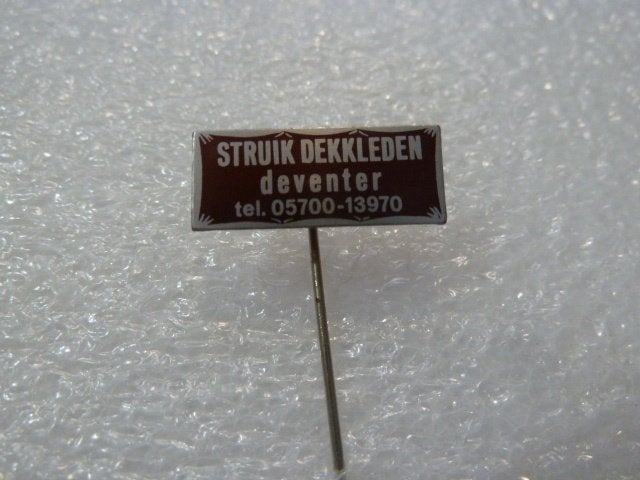 Vintage Speldje Struik Dekkleden Deventer, Ophalen of Verzenden, Gebruikt, Stad of Land, Speldje of Pin