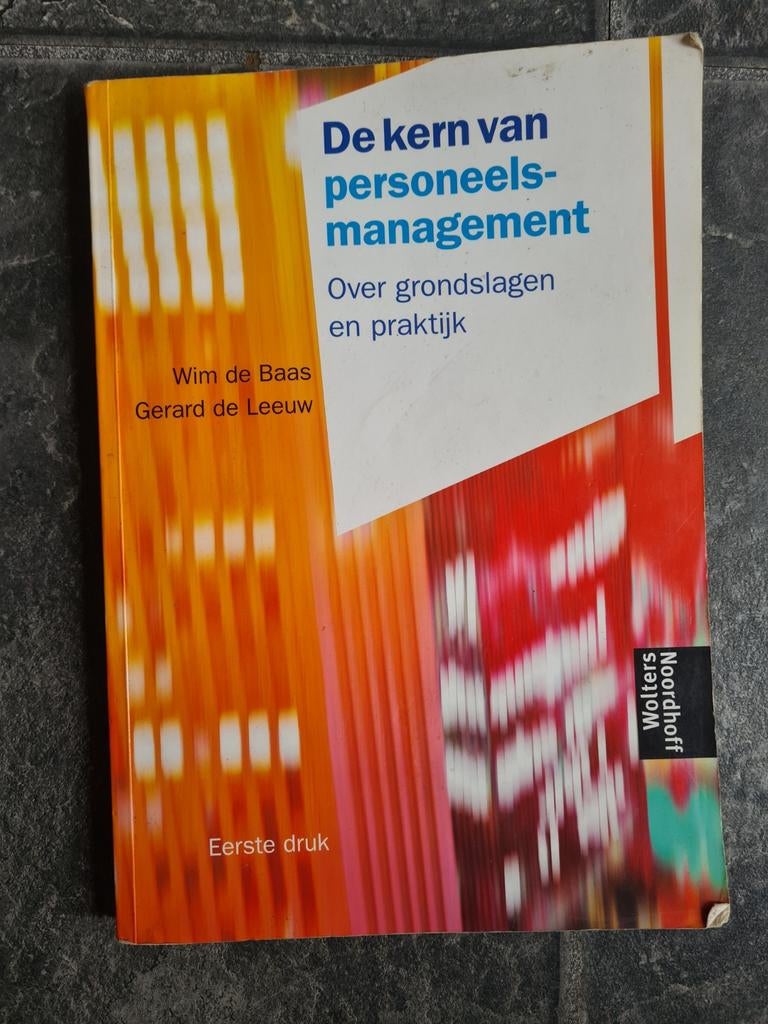 De kern van personeelsmanagement, Boeken, Gelezen, Wim de Baas, Gerard de Leeuw, Gamma, HBO