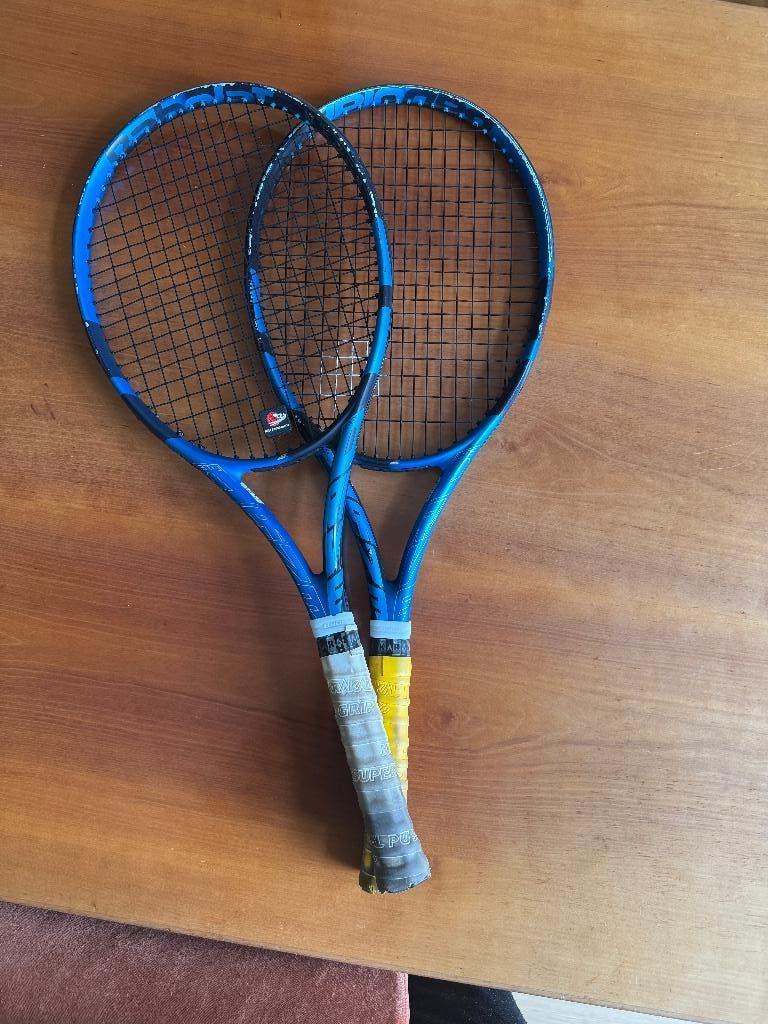 2 x Babolat Pure Drive Lite 270 gram, Gebruikt, Ophalen of Verzenden, L0, Racket