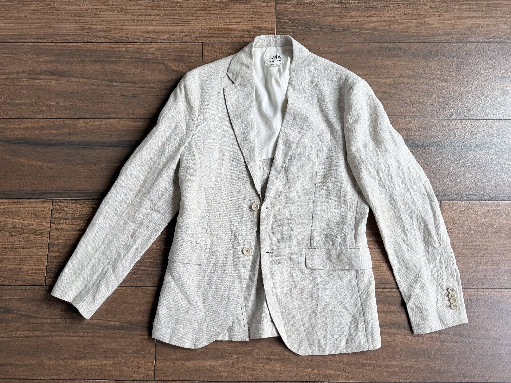 Zara Men 100% Linnen Colbert – Maat 50, Maat 48/50 (M), Beige, Ophalen of Verzenden, Zo goed als nieuw