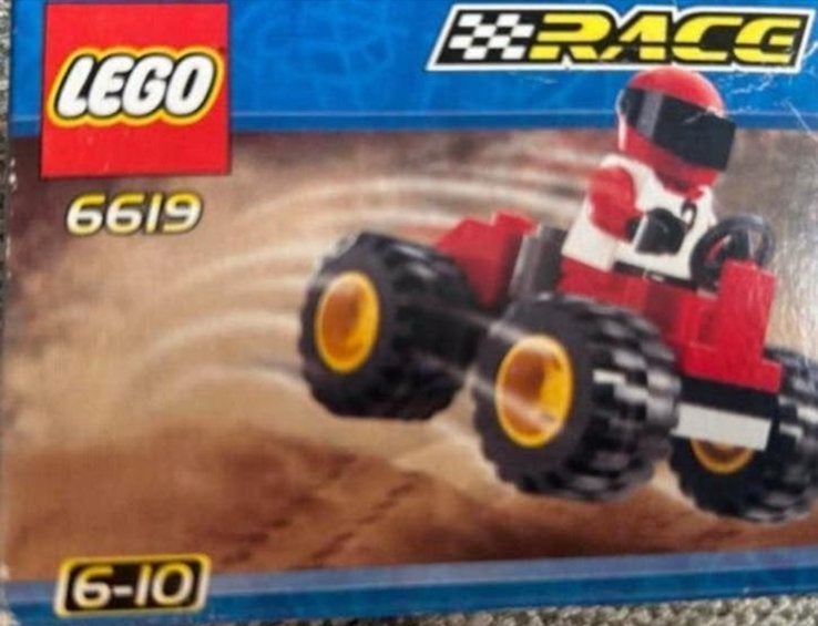 LEGO Race 6619 Rode Vierwieler met Coureur - Nieuw in doos, Ophalen of Verzenden, Nieuw, Overige typen, Lego