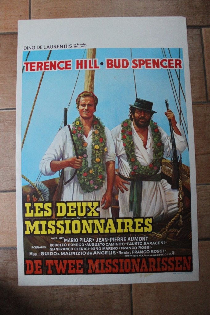 filmaffiche Terence Hill Two Missionaries filmposter, Verzamelen, Rechthoekig Staand, Ophalen of Verzenden, Zo goed als nieuw