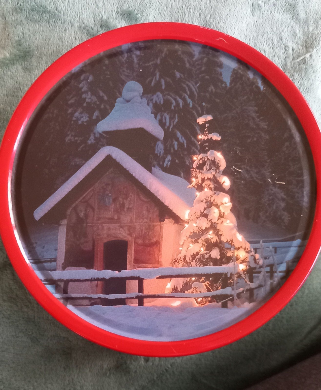 Kerstblik Voor Lekkernijen Of Kerst Accessoires Kerstmis, Verzamelen, Blikken, Ophalen of Verzenden, Gebruikt, Overige, Overige merken