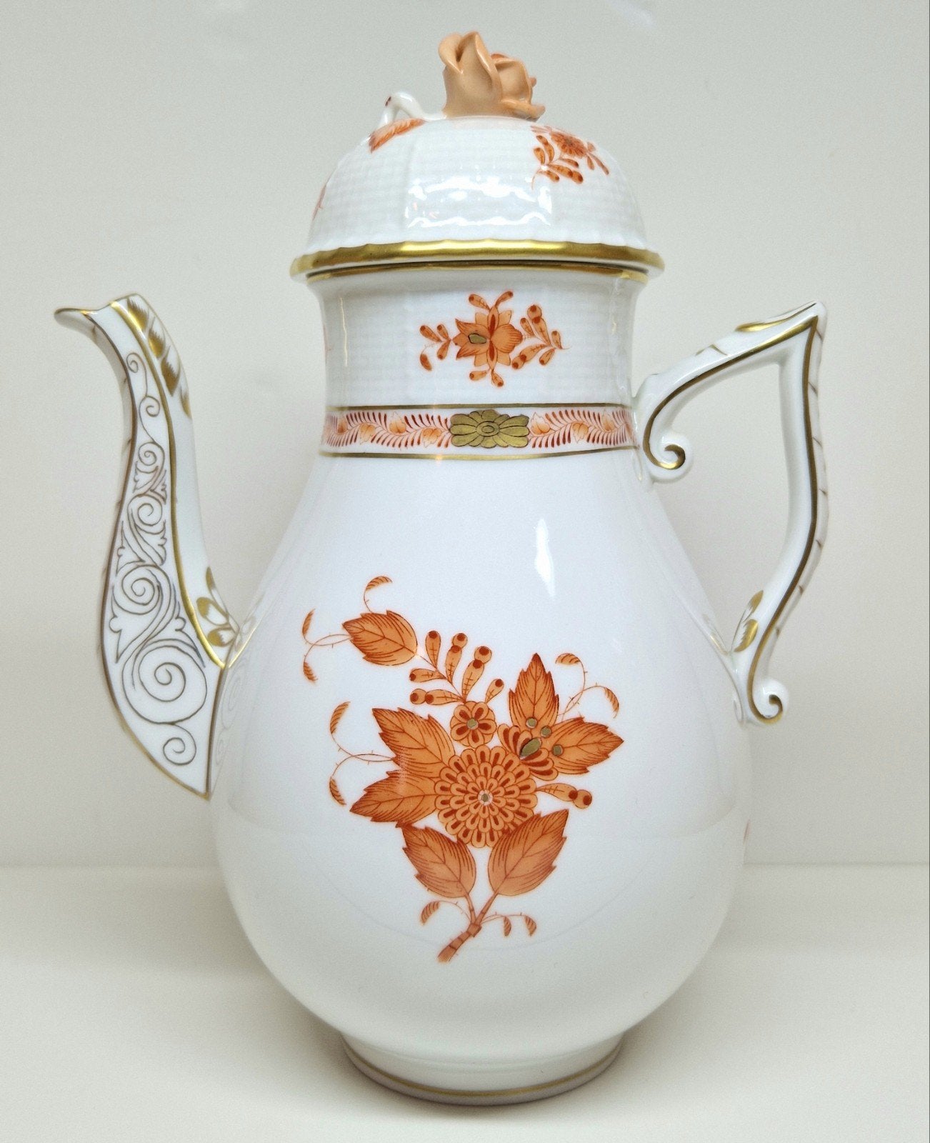 Herend koffiepot Apponyi orange decor, Hongarije 20e eeuw., Ophalen