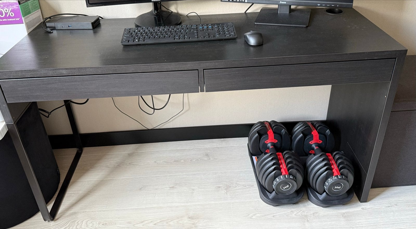IKEA Micke Bureau met Lades - Zwartbruin, Huis en Inrichting, Bureaus, Gebruikt, Computerbureau, IKEA, Modern, Spaanplaat of MDF