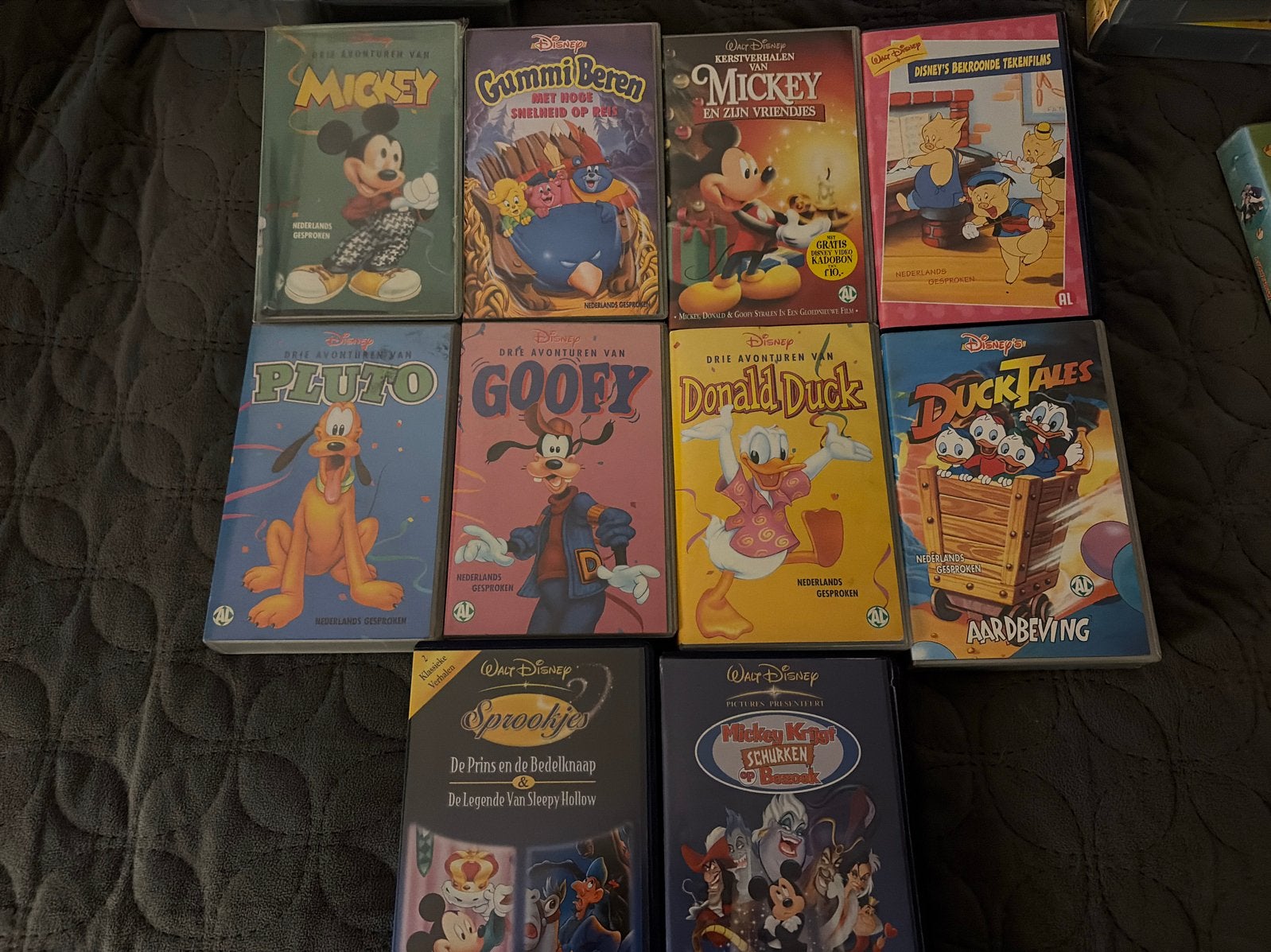 10 Disney videobanden VHS - Klassieke tekenfilms, Gebruikt, Animatie, Alle leeftijden, VHS