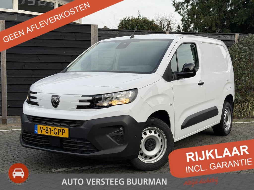 Peugeot Partner 1.5 BlueHDi 130PK EAT8 Automaat L1 Navigatie, 12 maanden, Stof, 4 cilinders, Wit