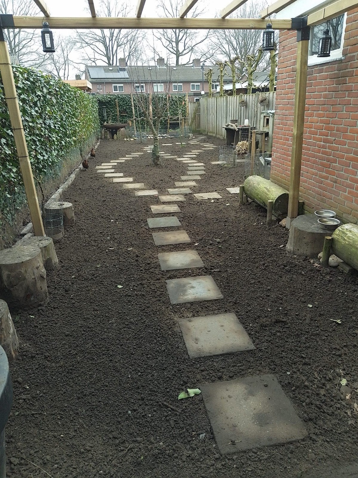 GRATIS | zware tegels 42x42x8 cm | terras of pad, Tuin en Terras, Ophalen, Gebruikt, Beton, Klinkers