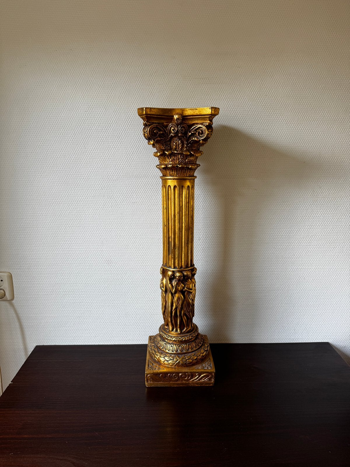 Vintage Klassieke Piedestal Zuil, Planten Sokkel, Grieks, Ophalen, Gebruikt