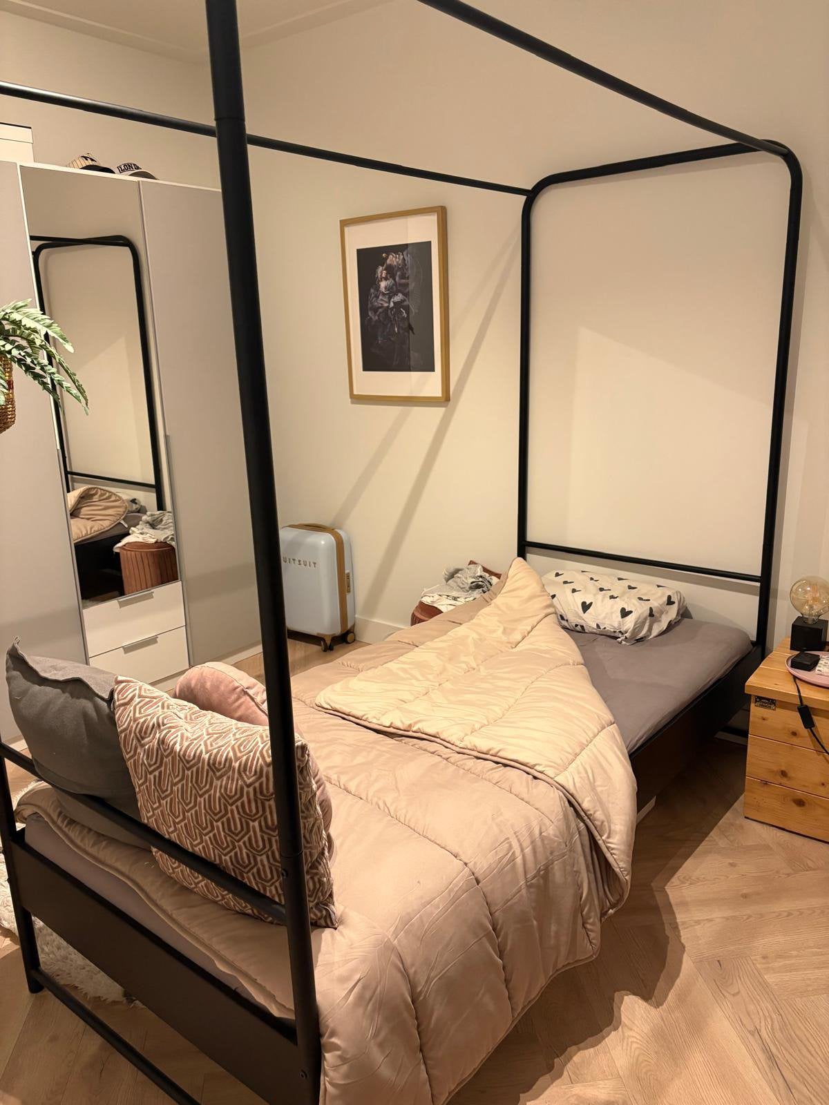 VT Wonen bed 90 x 200 cm als nieuw, Ophalen, 90 cm, Eenpersoons, Zwart