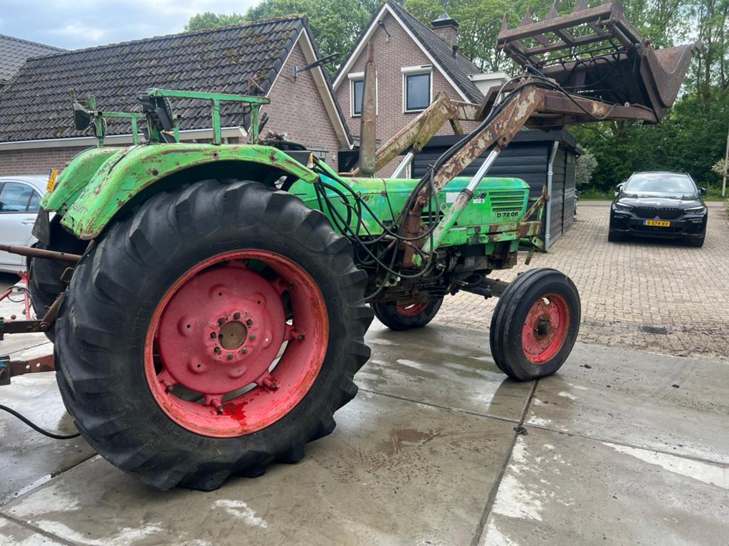 Deutz d7206 met voorlader met kenteken, Ophalen, Tot 2500, Tot 80 Pk, Gebruikt