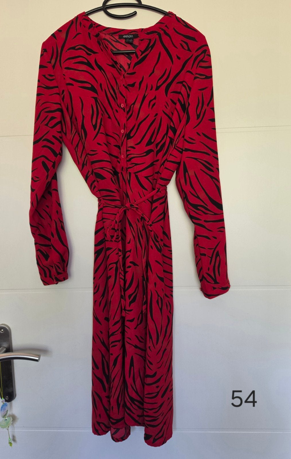 Esmara rode jurk met zebraprint, Maat 38/40 (M), Ophalen of Verzenden, Zo goed als nieuw, Rood