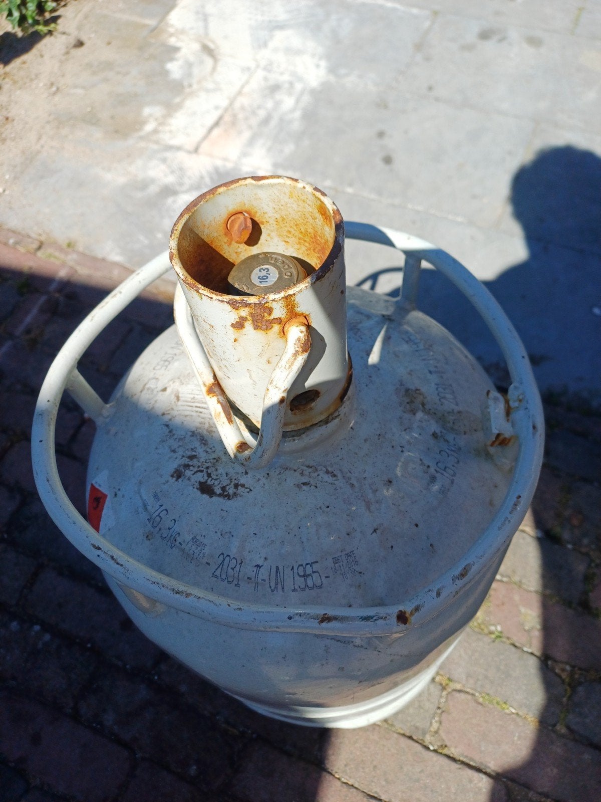Lege gasfles 16.3kg - Ideaal voor BBQ of camper, Ophalen, Gebruikt