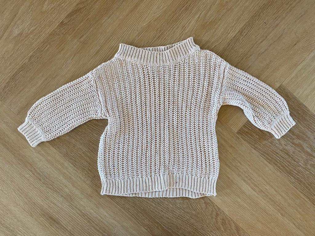 Z.g.a.n. Beige gebreide trui / sweater, Zeeman, maat 68, Kinderen en Baby's, Babykleding | Maat 68, Zeeman, Ophalen of Verzenden
