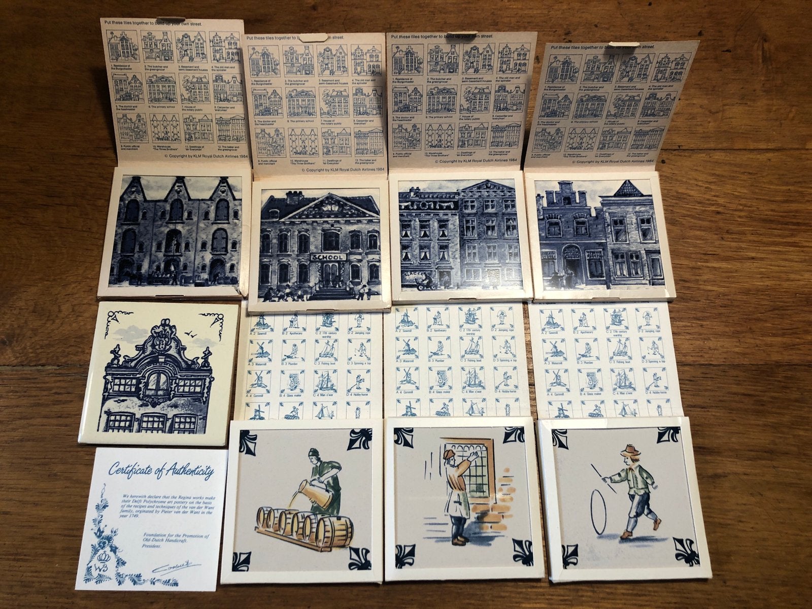 KLM Airline Delft Blue Tile Coaster Tegels 75x75mm, Ophalen of Verzenden, Zo goed als nieuw