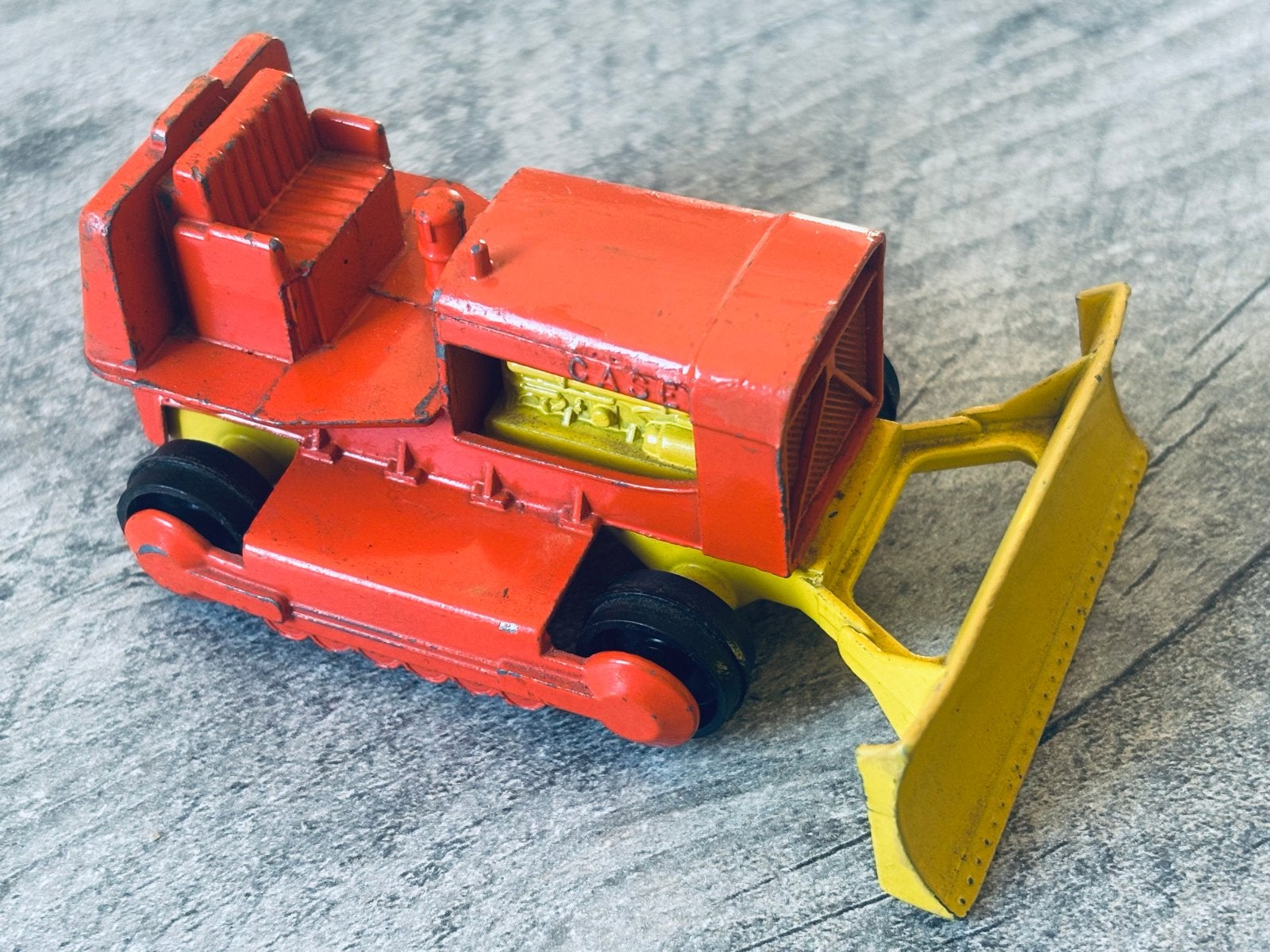 Matchbox King Size K-17 Case Tractor Bulldozer Lesney, Ophalen of Verzenden, Gebruikt