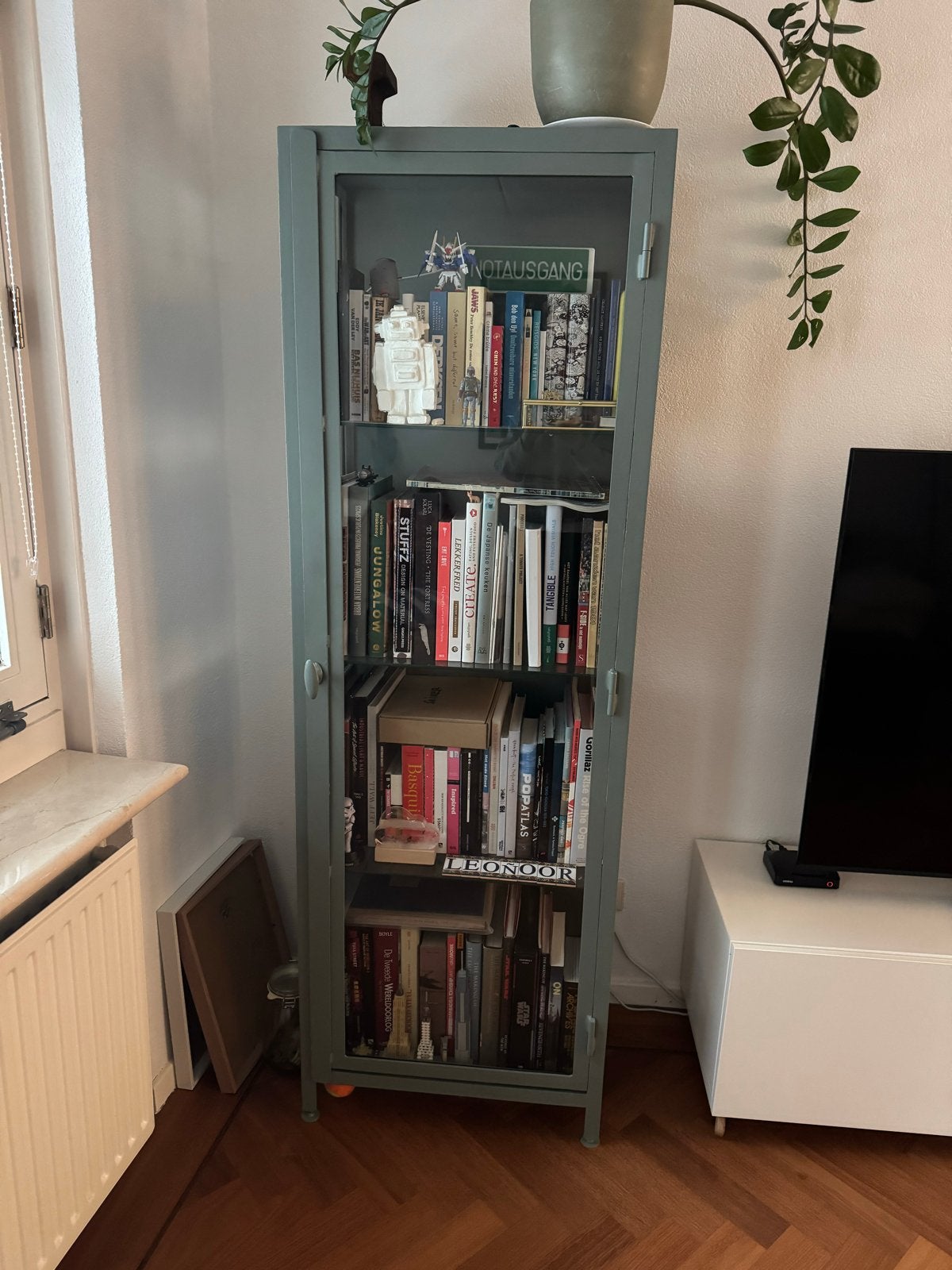 Robuuste Industriële Kast met Glazen glas, Ophalen, Minder dan 50 cm, Gebruikt, Metaal