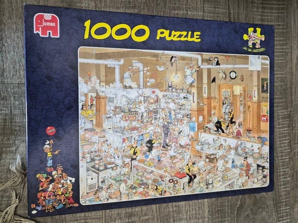 Jan van Haasteren "de Keuken" 1000 stukjes, Ophalen of Verzenden, 500 t/m 1500 stukjes, Gebruikt, Legpuzzel