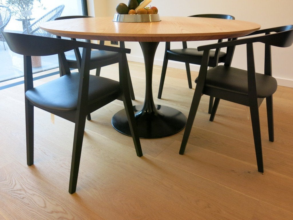 set van 4 IKEA Stockholm design stoelen, Ophalen, Gebruikt, Wit, Eén