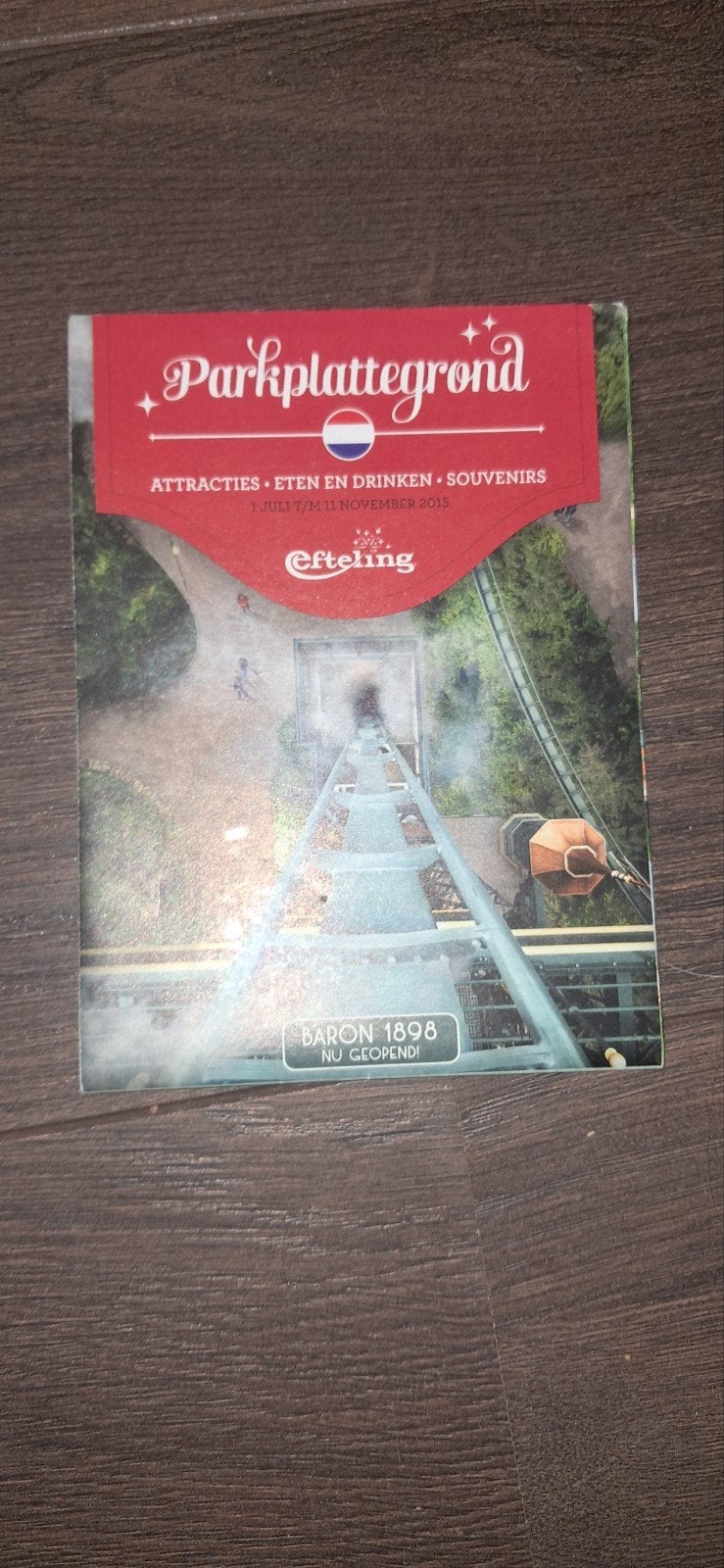 Efteling Parkplattegrond 2015 - Baron 1898 Nu Geopend!, Ophalen, Nieuw, Overige typen