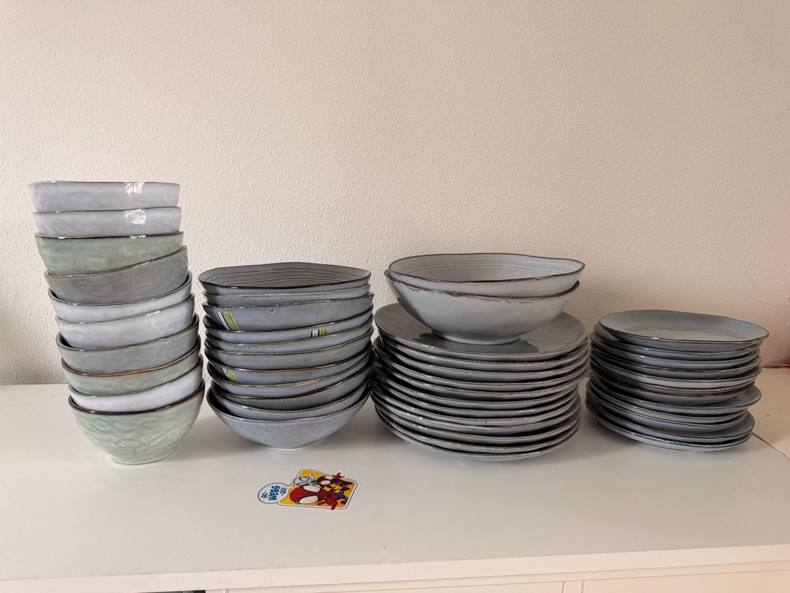 Lavandoux Limited Edition Borden Set - Blauw Handgemaakt, Huis en Inrichting, Keuken | Servies, Zo goed als nieuw, Bord(en), Overige stijlen