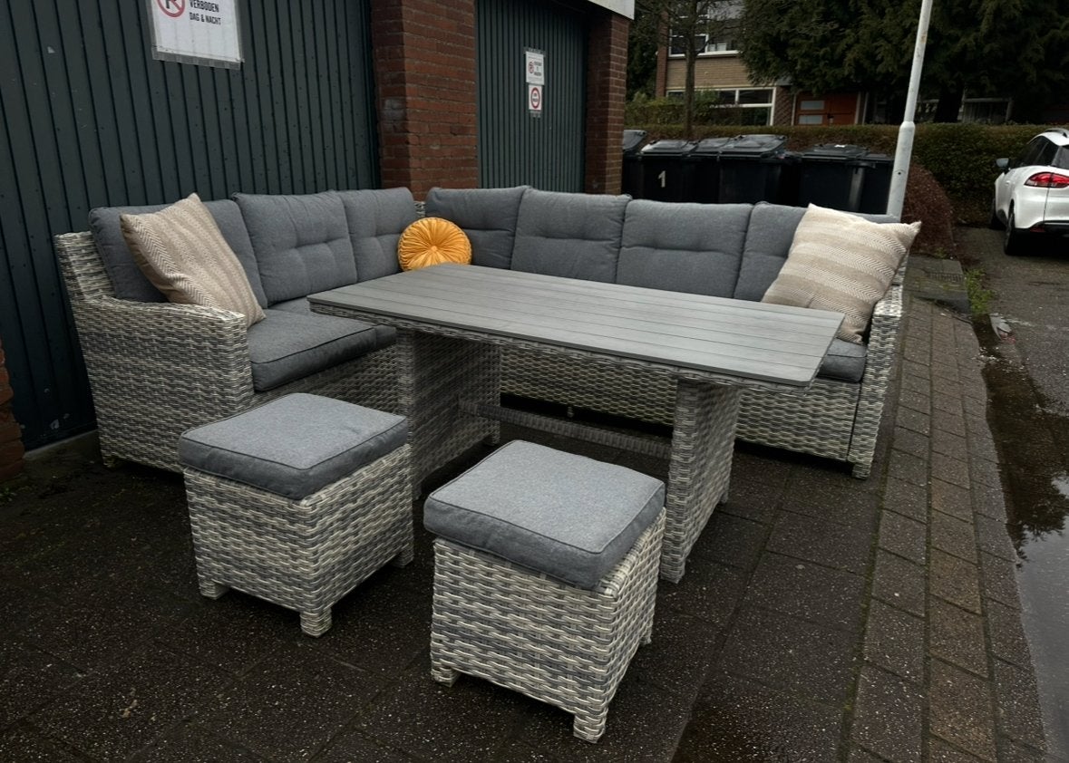 Garden Impressions Dining Loungeset Tuinset, Ophalen, Gebruikt, Wicker, Bank