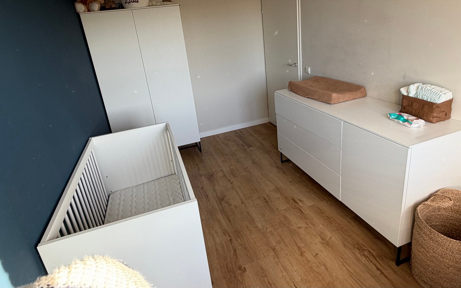 Complete babykamer van Babypark: Ledikant, Commode, Kledingk, Kinderen en Baby's, Ophalen, Gebruikt, 70 tot 85 cm, 140 tot 160 cm