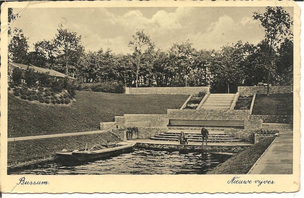 Bussum Nieuwe Vijver, Ophalen of Verzenden, 1920 tot 1940, Gelopen, Noord-Holland