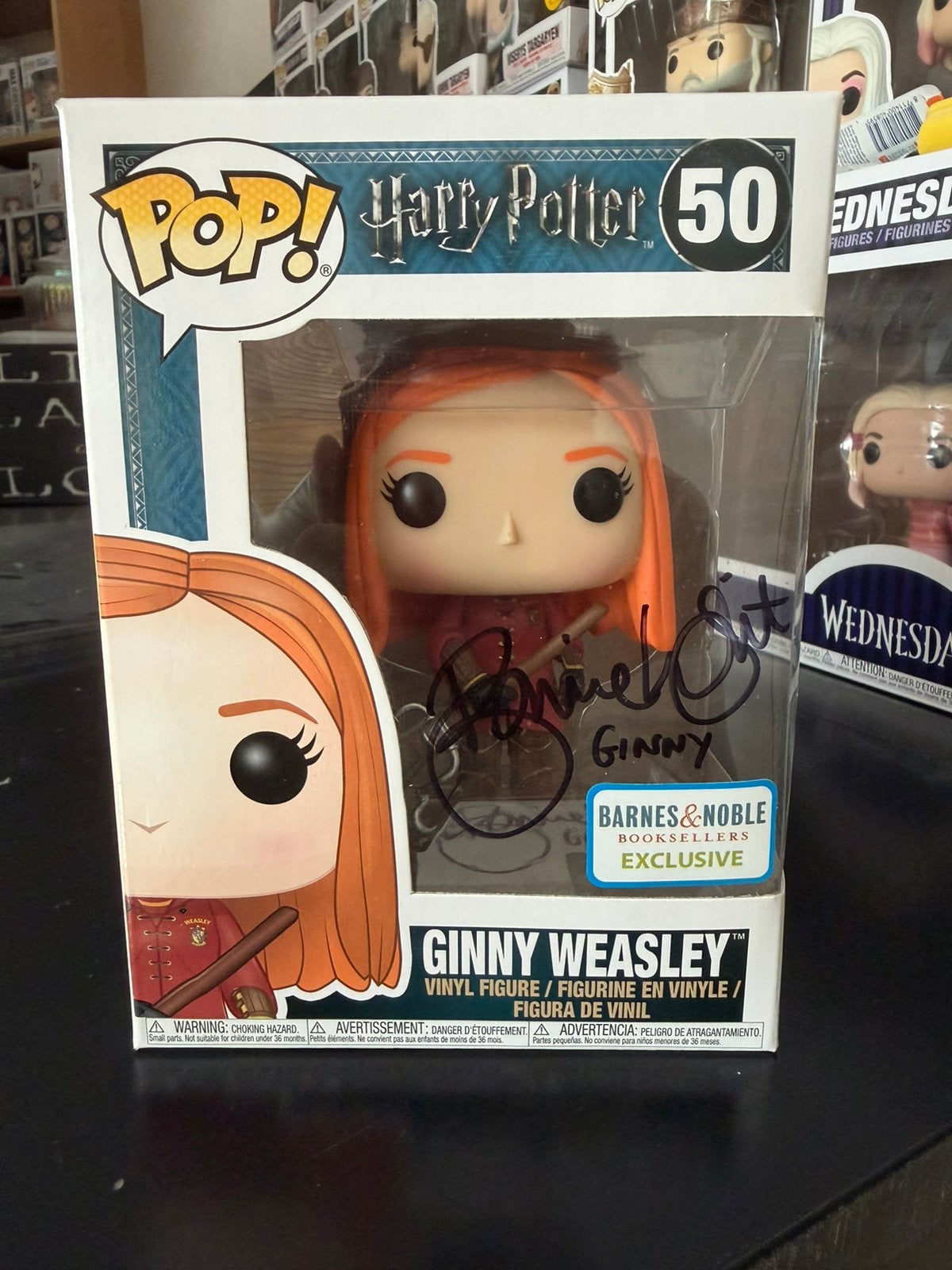 Ginny Weasly Funko pop met Handtekening van Bonnie Wright, Verzamelen, Poppetjes en Figuurtjes, Ophalen of Verzenden, Zo goed als nieuw