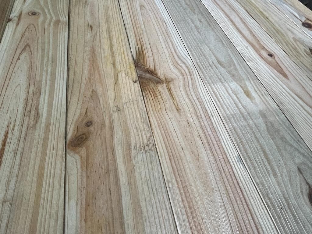 Grenen vloer / wand planken 21x135 , 2m45 lang Geborsteld, Ophalen of Verzenden, Nieuw, 75 m² of meer, Parket