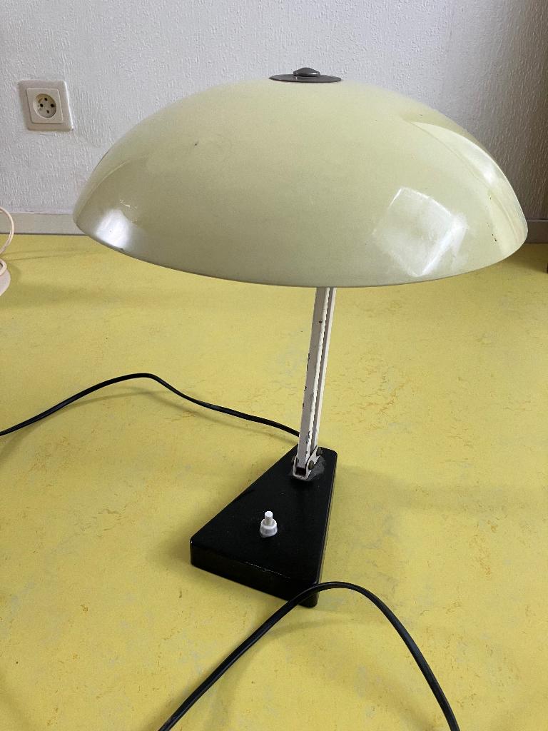 mid century lamp, Gebruikt, Vintage, Ophalen of Verzenden, Metaal