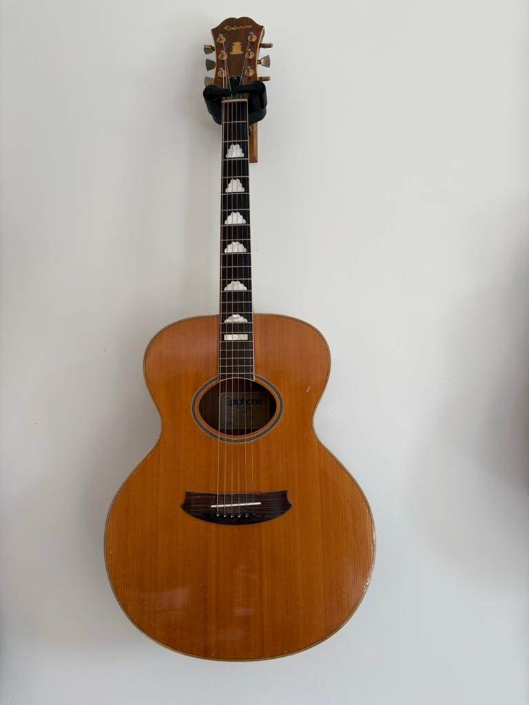 Epiphone NV-390 Western jumbo 1977, Ophalen, Gebruikt, Western- of Steelstringgitaar