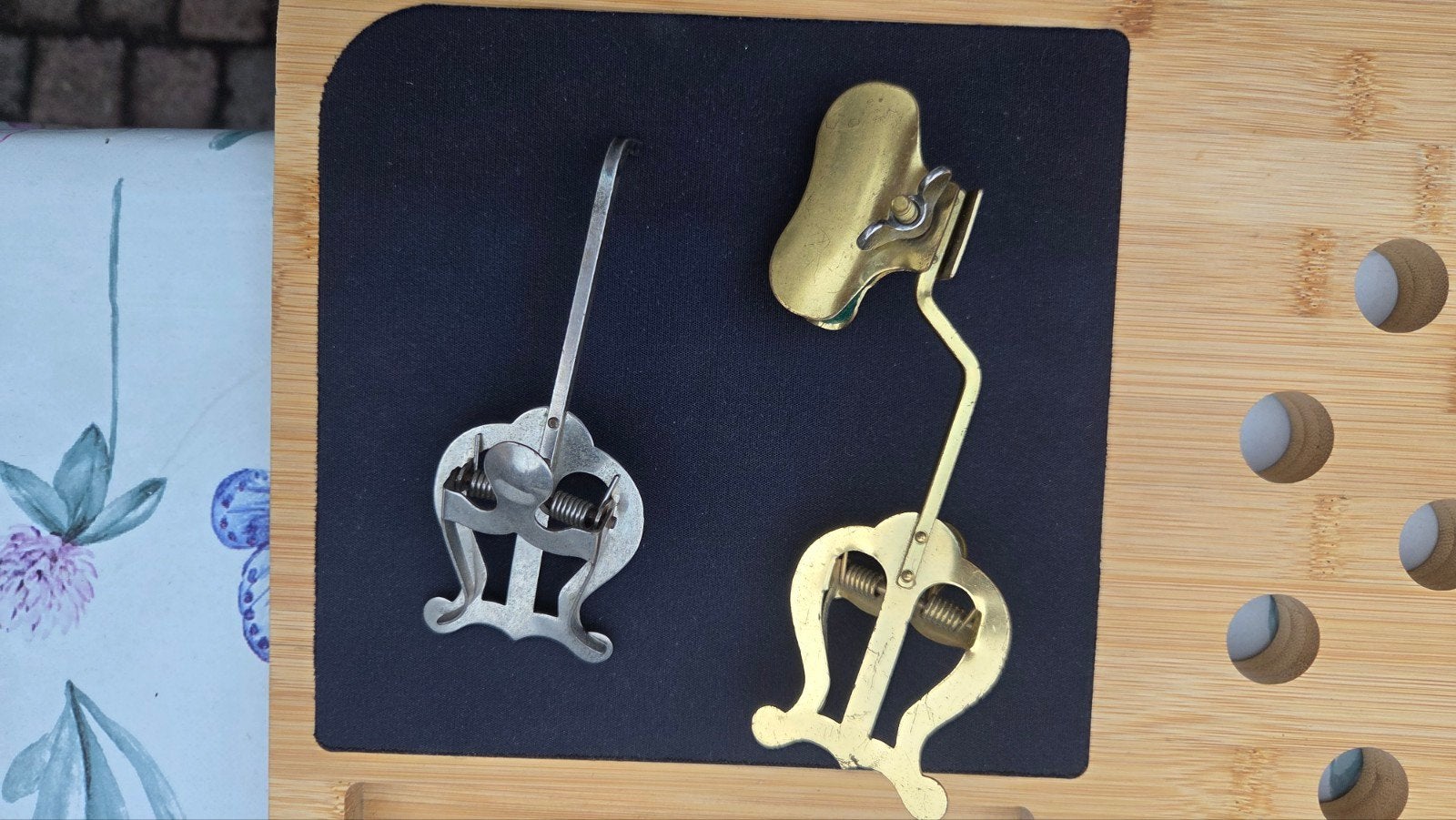 Muziekstandaard Klemmen voor Instrumenten (2 stuks), Gebruikt, Overige genres, Overige soorten, Overige instrumenten