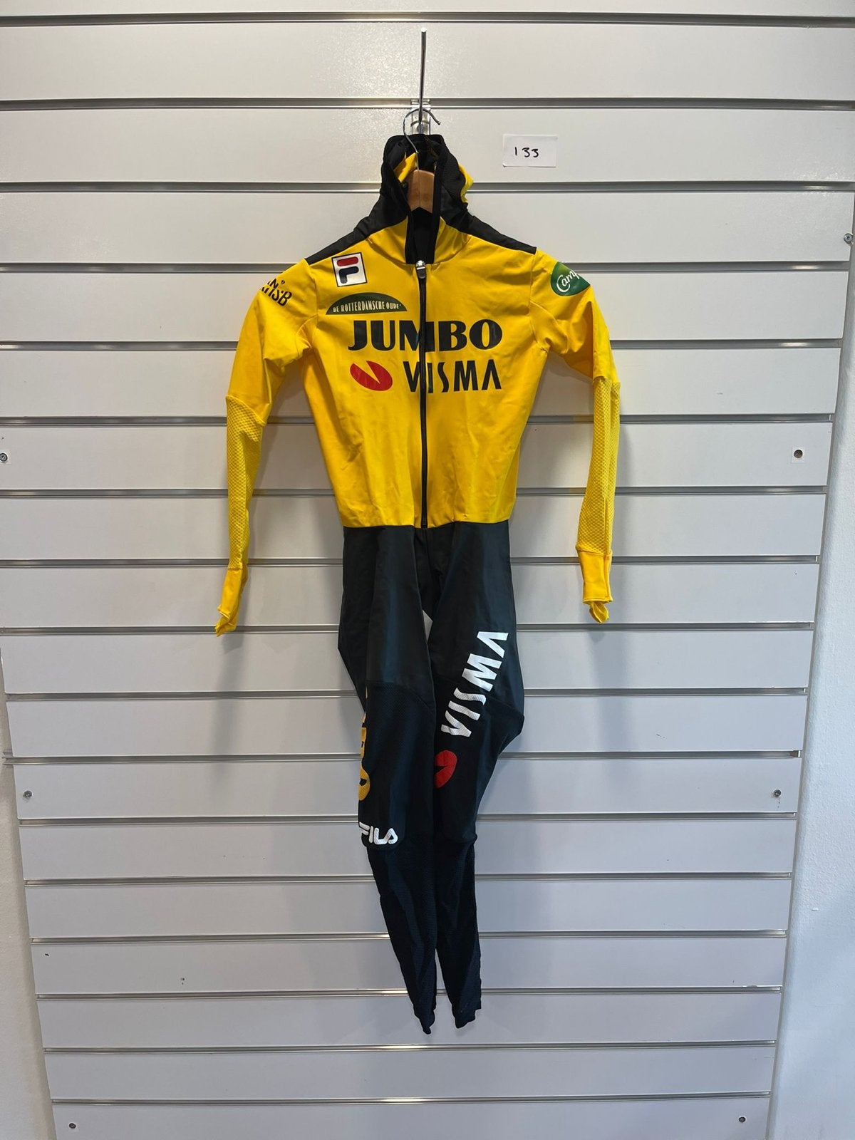 Schaatspak Jumbo Visma Maat S (Vijn), Sport en Fitness, Schaatsen, Ophalen of Verzenden, Gebruikt, Overige typen, Overige merken