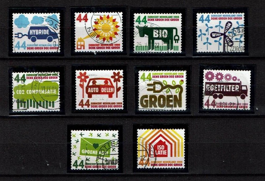 Nederland NVPH 2550-2559 gestempeld, Verzenden, Na 1940, Gestempeld