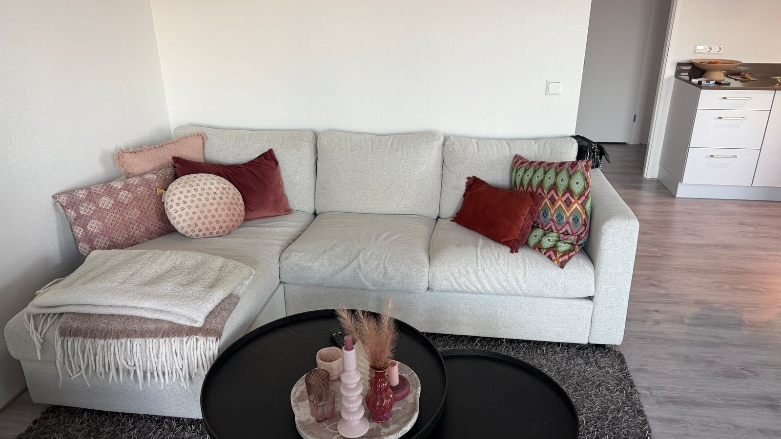 IKEA VIMLE 3-zits bank met opbergruimte, Ophalen, 250 tot 300 cm, Gebruikt, Hoekbank