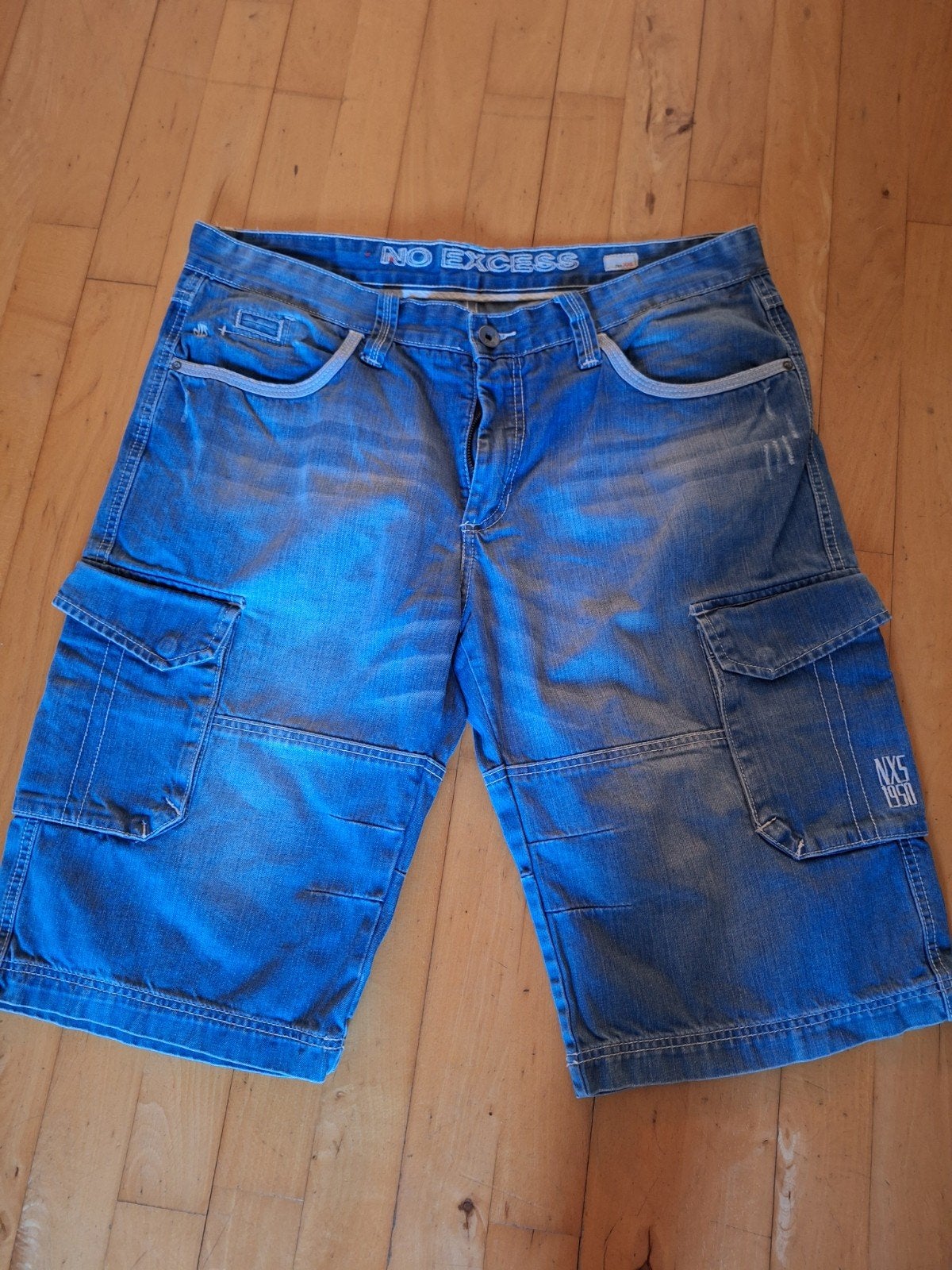 Stoere lange jeans short.Maat xxl, Kleding | Heren, Grote Maten, Ophalen of Verzenden, Zo goed als nieuw, Blauw