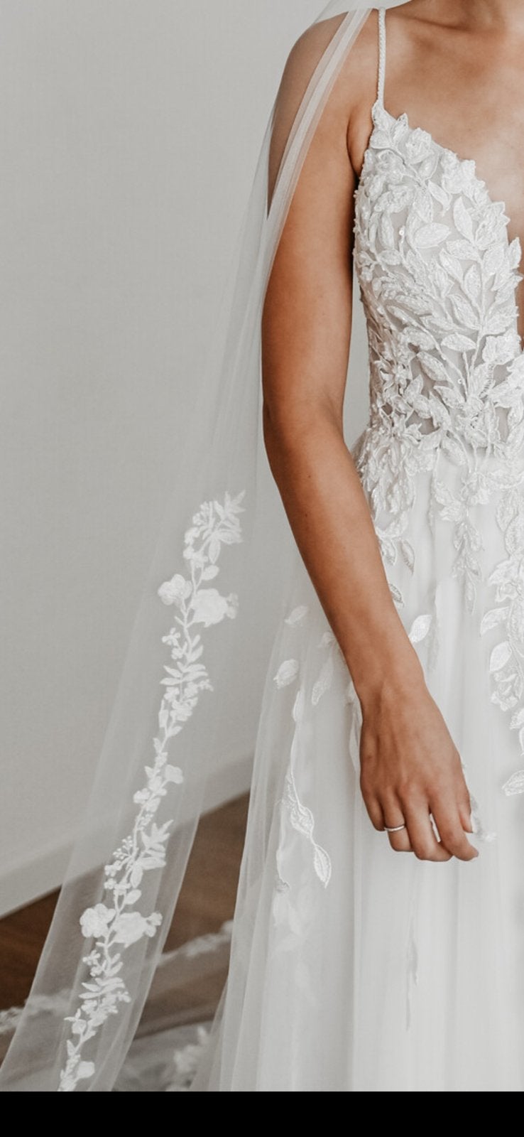 Randy Fenoli sluier, Ophalen of Verzenden, Gedragen, Wit, Accessoires