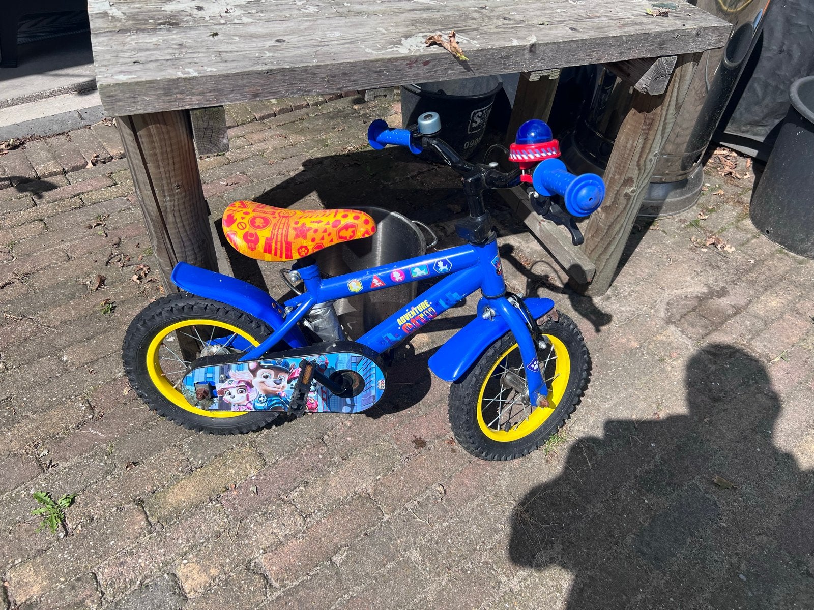 Paw Patrol kinderfiets 12,5 inch - Blauw, Fietsen en Brommers, Fietsen | Kinderfietsjes, Ophalen, Gebruikt, Minder dan 16 inch